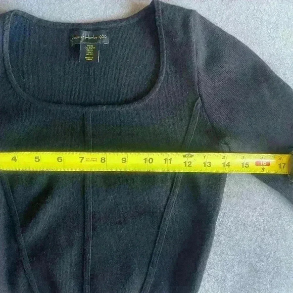 Black Long Sleeve House of Harlow 1960 Crop Top - Picture 7 of 9